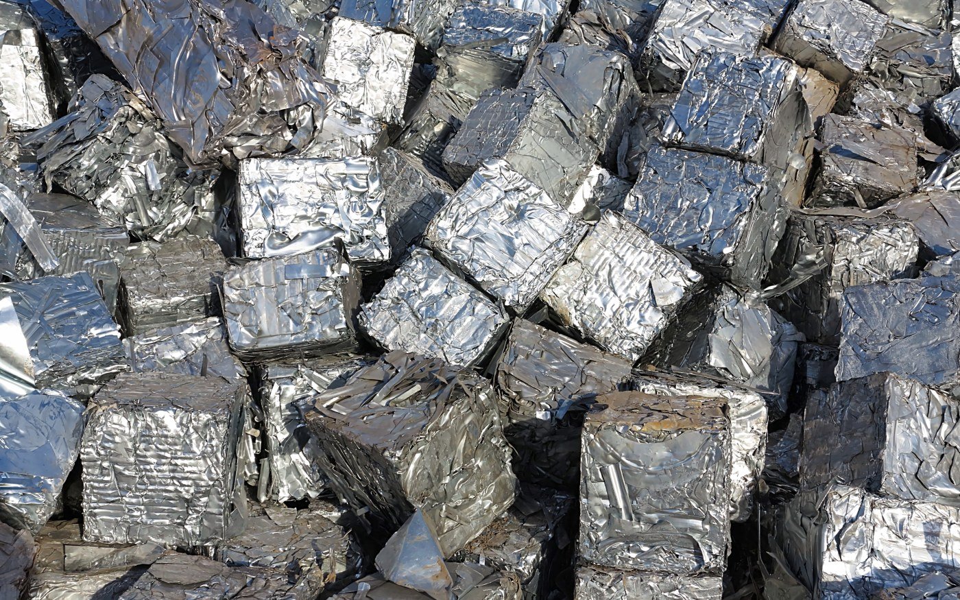 Compacted steel scrap bales